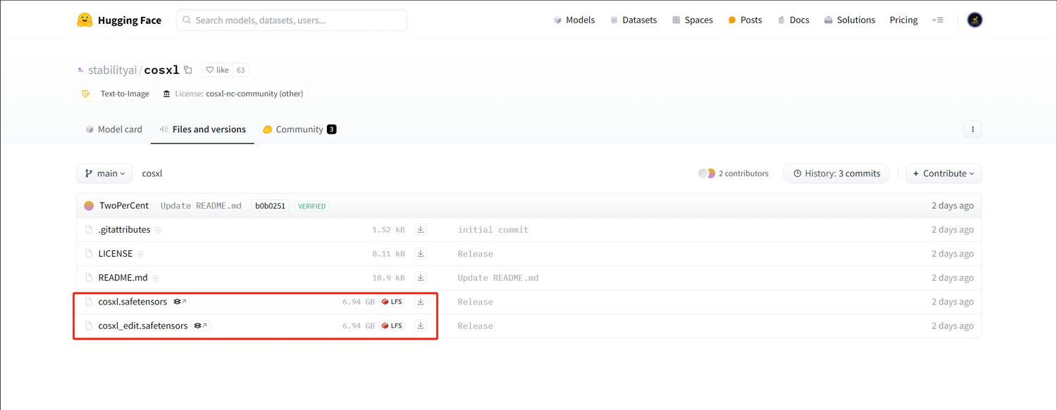 Stability·AI发布CosXL和CosXL_Edit两个新模型 | 对标PlayGround V2.5