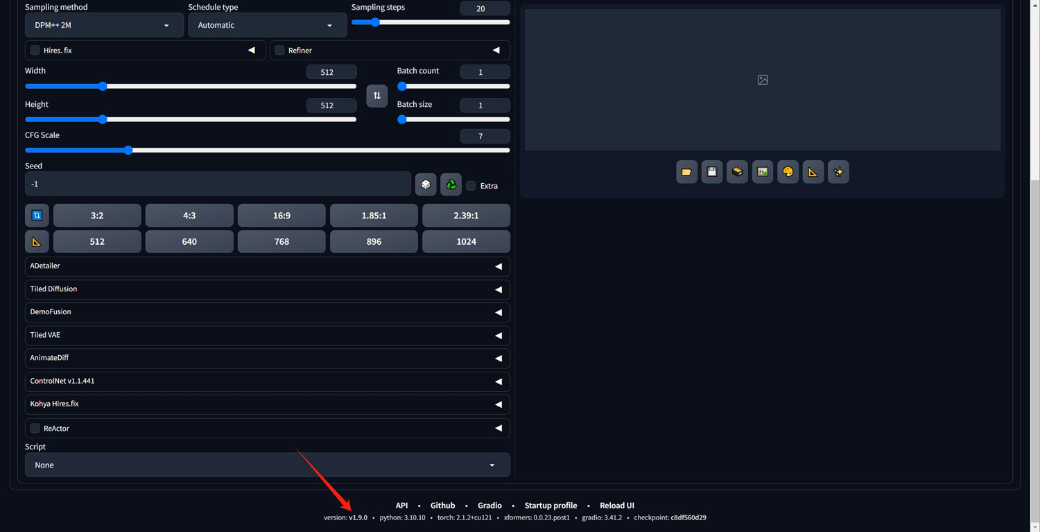 Automatic1111迎来v1.9.0版