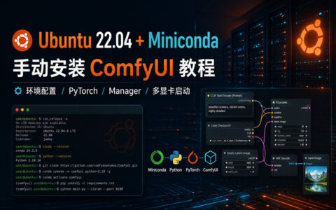 Ubuntu 22.04 + Miniconda 手动安装 ComfyUI 教程